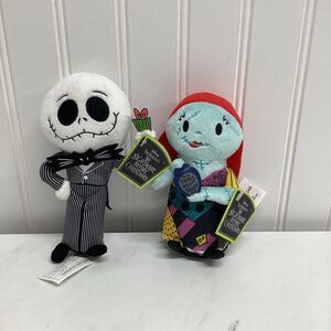 The Nightmare Before Christmas Jack Skellington & Sally Plush 6" Dolls Toy *G